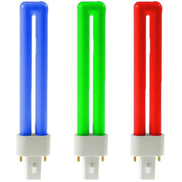 Coloured PLS Compact Fluorescent 2 Pin Single Turn