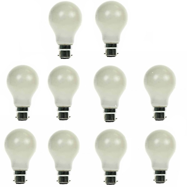 Household Lightbulb 10 pack 240v 60w BC Pearl