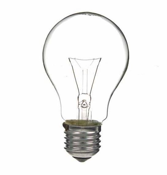Light Bulb 240V 100W E27 Clear Shatterproof
