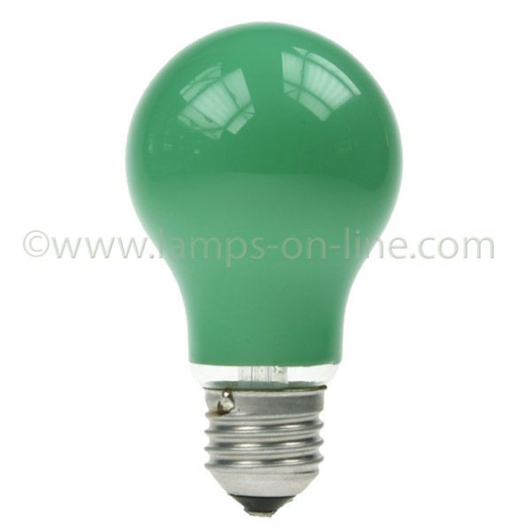 GLS Light Bulb 240V 15W E27 Green