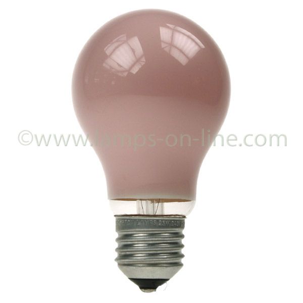 GLS Light Bulb 240V 25W E27 Pink