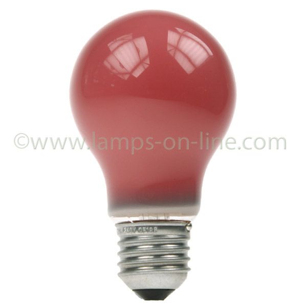 GLS Light Bulb 240V 25W E27 Red