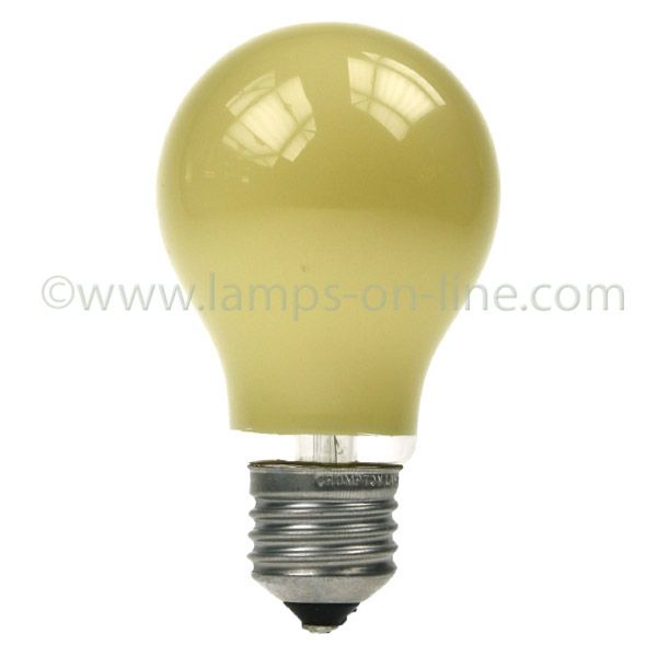 GLS Light Bulb 240V 25W E27 Yellow