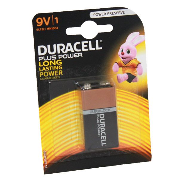 Duracell Plus Power Battery 9v MN1604 6LR61