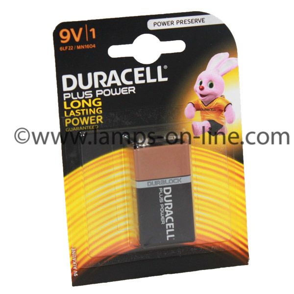 Duracell Plus Power Battery 9v MN1604 6LR61