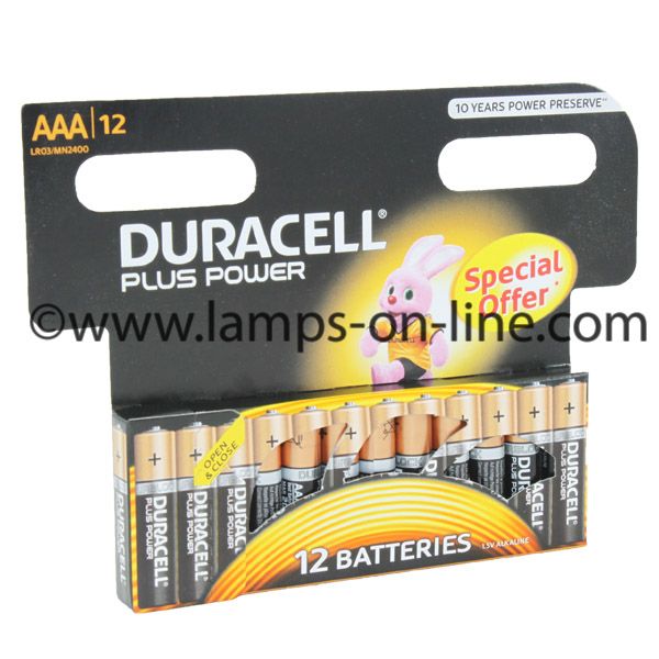 Duracell Plus Power Battery AAA MN2400 12pk