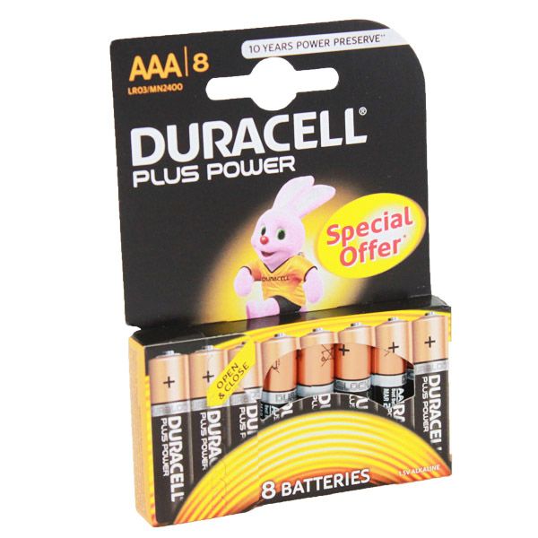 Duracell Plus Power Battery AAA MN2400 8pk