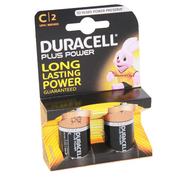 Duracell Plus Power Battery C MN1400 LR14 2pk