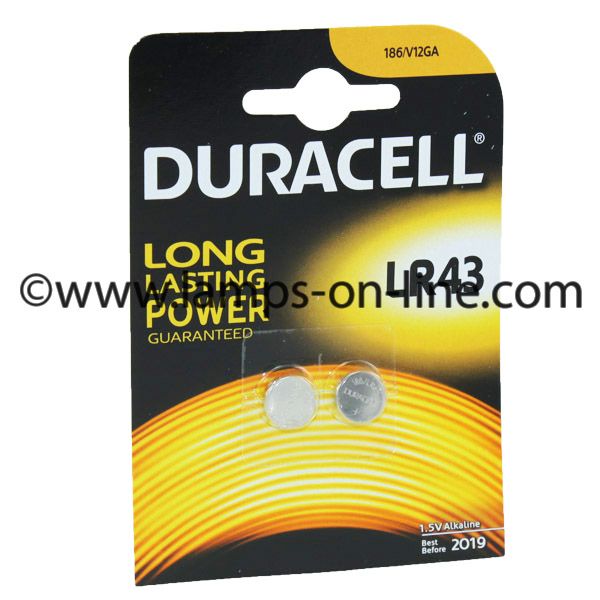 Duracell Battery LR43 186  2 Pack