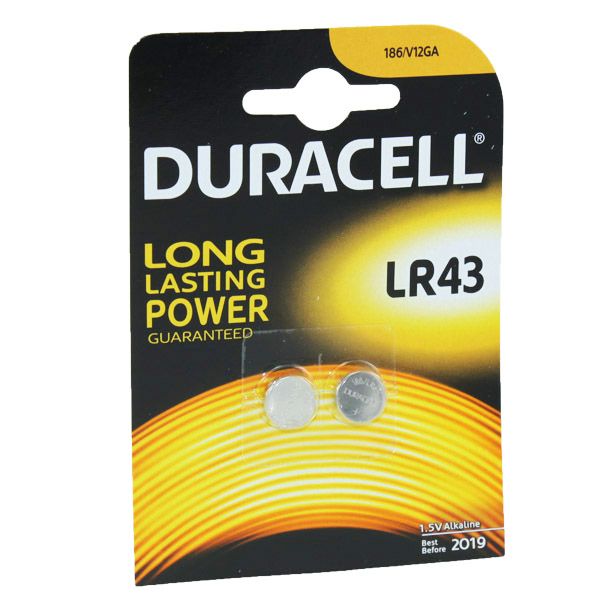 Duracell Battery LR43 186  2 Pack