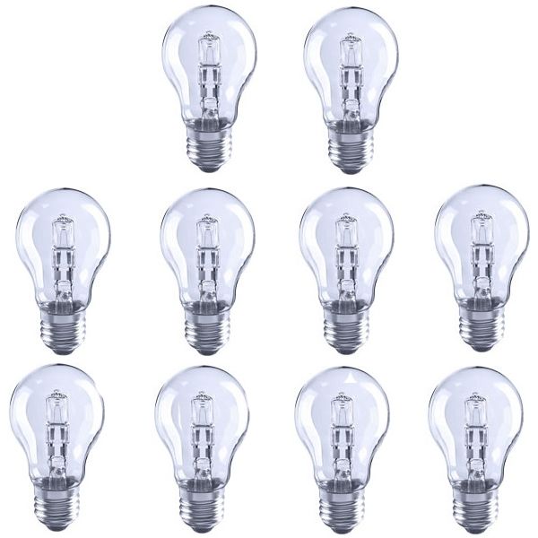 10X Low Energy Halogen Light Bulb GLS 42W E27