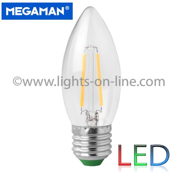 LED Filament Candle Megaman 3w E27 Clear