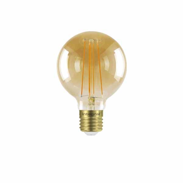 LED Edison Bulb G80 5w E27 Amber Dimmable