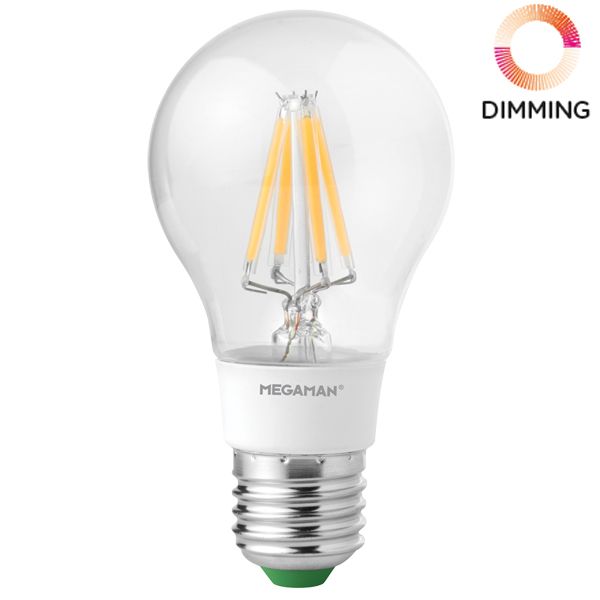 LED Filament Bulb Megaman 5.5w E27 Dimmable