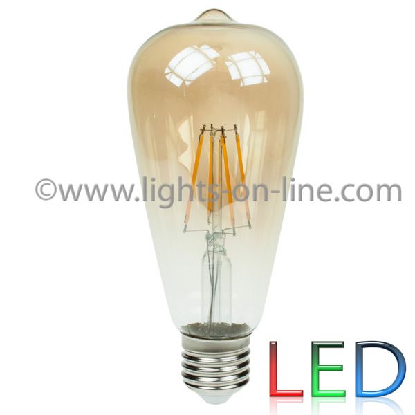LED Squirrel Cage 4w E27 Gold Tint