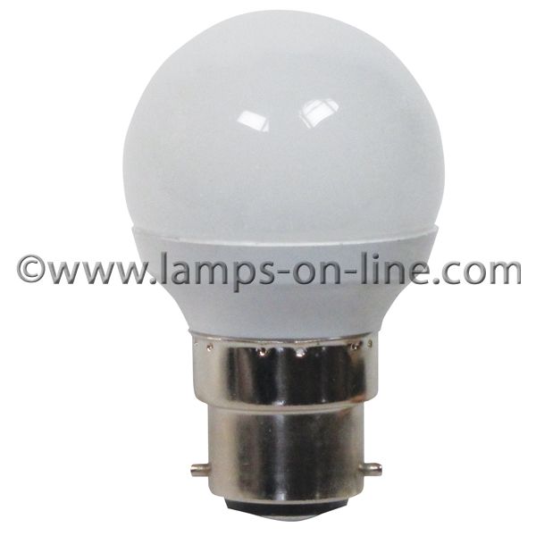 GE LED GOLF BALL 4.5W B22D FROSTED DIMMABLE