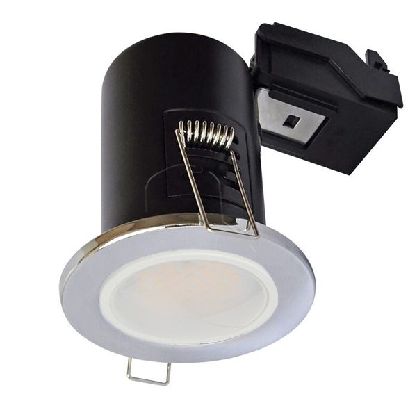 LED Downlight Chrome GU10 Fire Rated and lamp