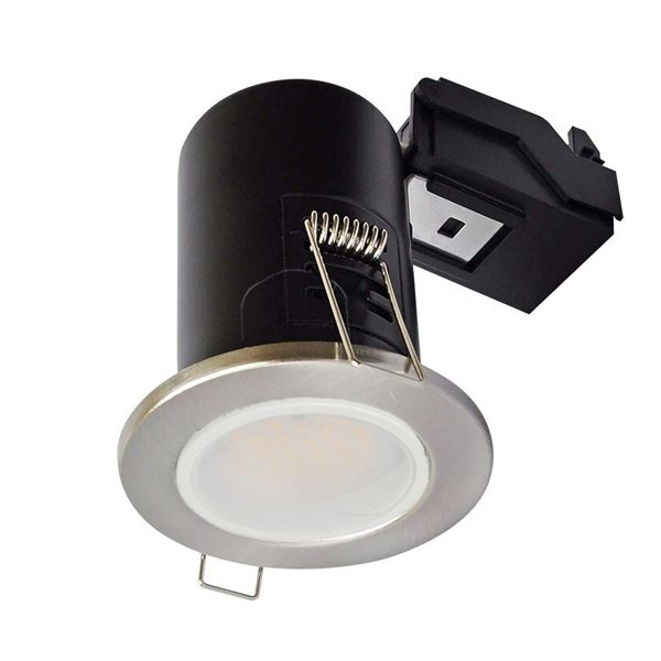 LED Downlight Satin GU10 Fire Rated with lamp