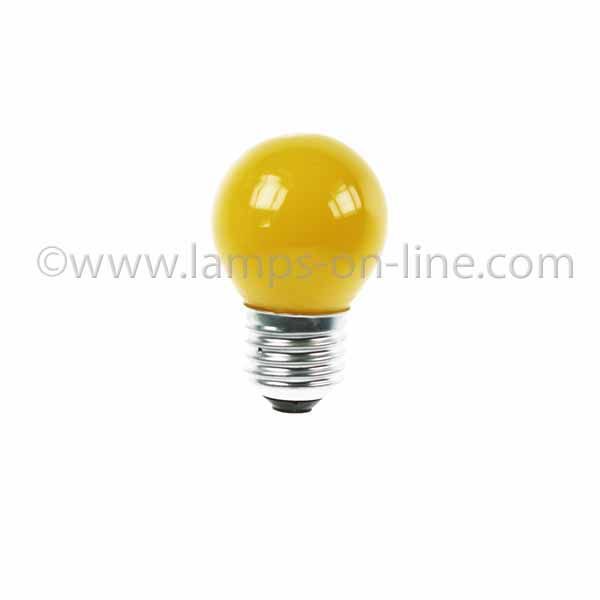 Golf Ball Bulb 45mm Round 240V 15W E27 Yellow