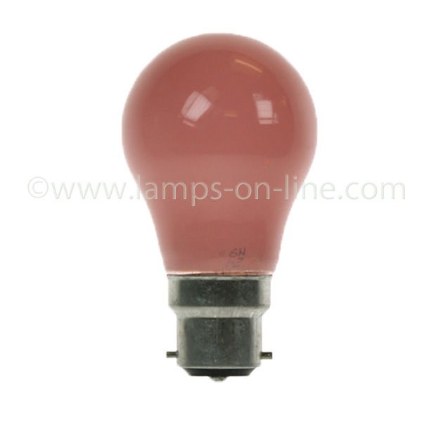 GLS Light Bulb 240V 25W B22D Pink