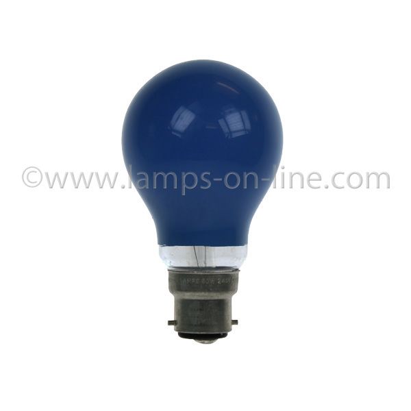 GLS Light Bulb 240V 40W B22D Blue