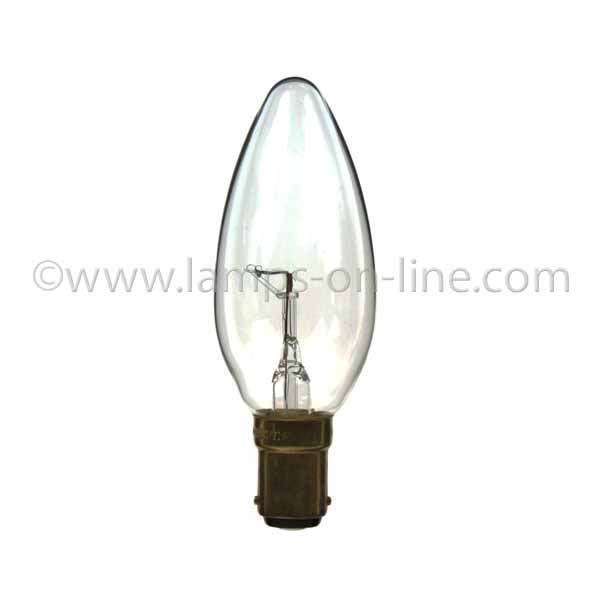 CANDLE 240V 25W BA15D CLEAR