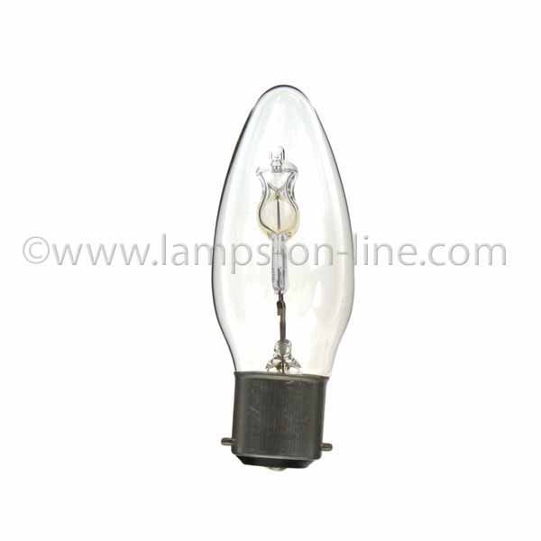LOW ENERGY HALOGEN CANDLE BULB 28W B22D CLEAR