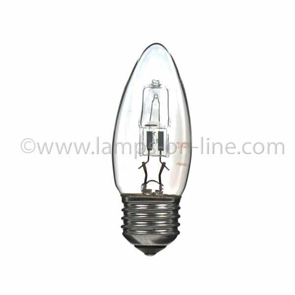 LOW ENERGY HALOGEN CANDLE BULB 28W E27 CLEAR