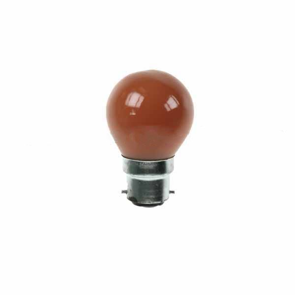 Golf Ball Bulb 45mm Round 240V 15W BC Amber