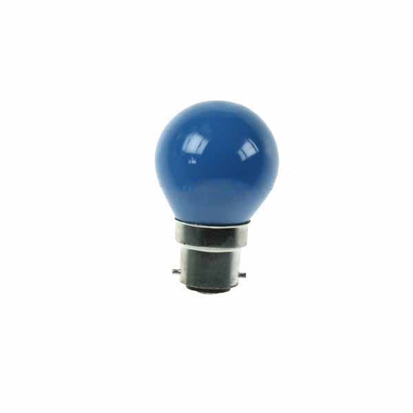 Golf Ball Bulb 45mm Round 240V 15W BC Blue