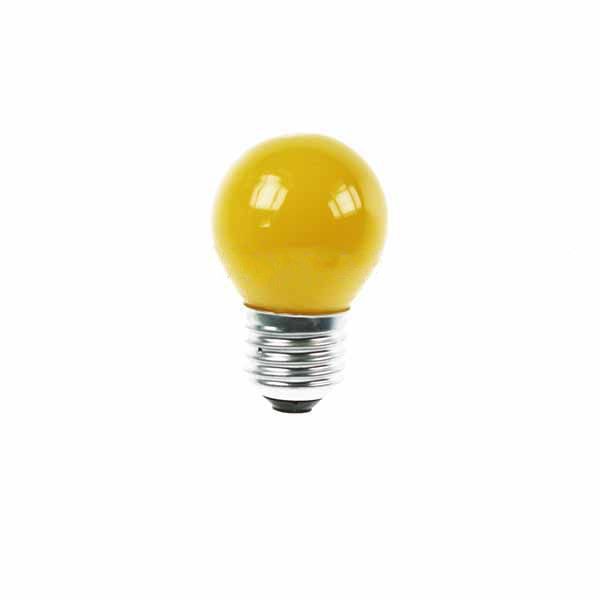 Golf Ball Bulb 45mm Round 240V 15W E27 Yellow