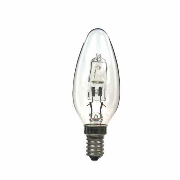 LOW ENERGY HALOGEN CANDLE BULB 18W E14 CLEAR