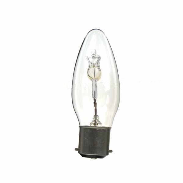 LOW ENERGY HALOGEN CANDLE BULB 28W B22D CLEAR