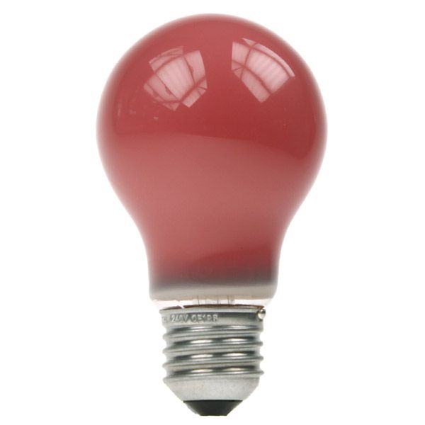GLS Light Bulb 240V 25W E27 Red
