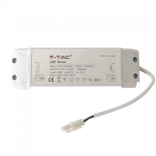 V-TAC LED Dimmable Driver 45W 600X600MM Panel