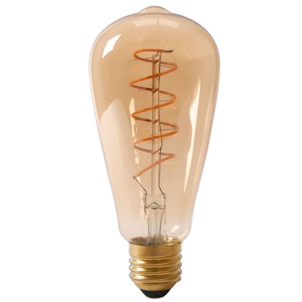 Calex Rustic Glass Lamp, 4 W, Gold, One Size