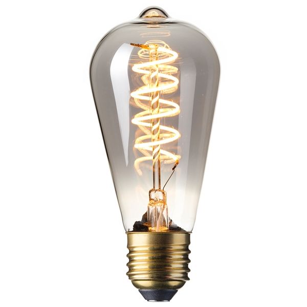 LED Edison Bulb 4w E27 Smoked Spiral Filament