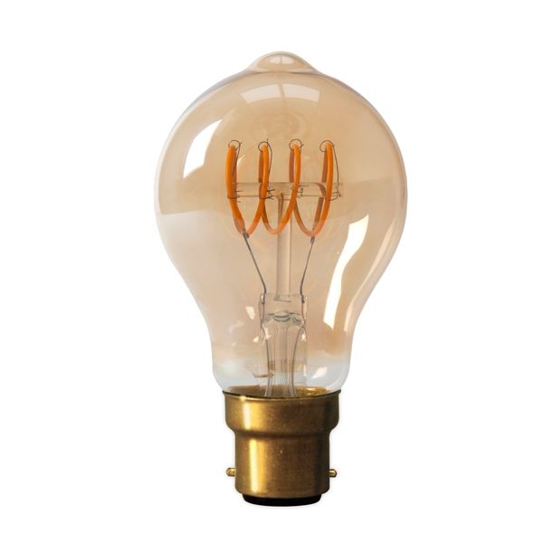 LED Edison Lightbulb 4w B22D Gold Spiral