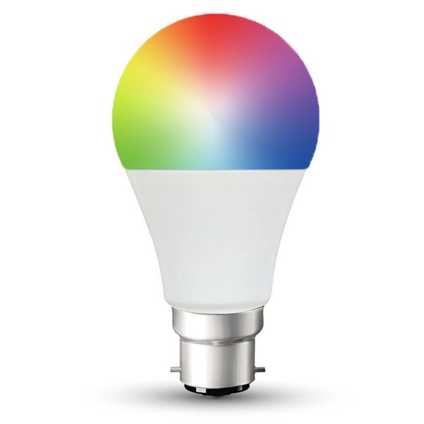 LED Smart LightBulb 9w B22d Warm White + RGB