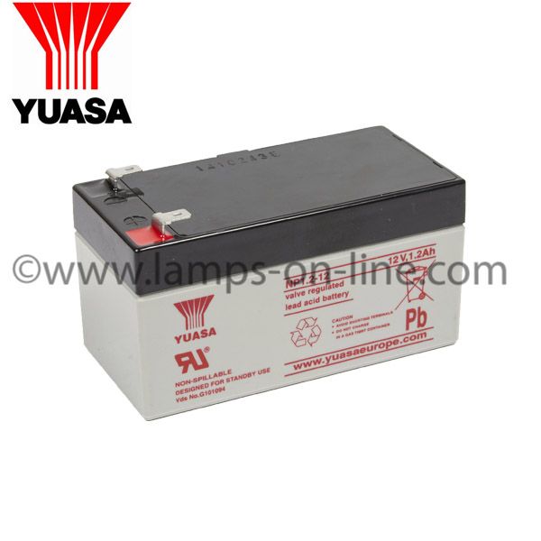 Yuasa NP1.2-12 VRLA Battery 12V 1.2Ah