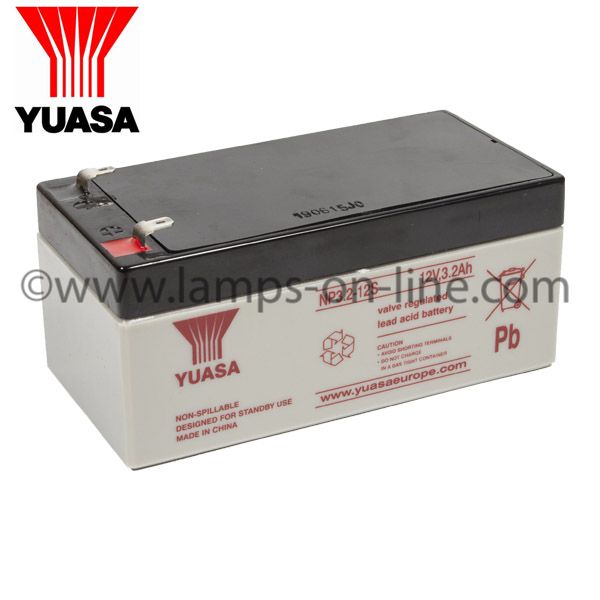 Yuasa NP3.2-12S VRLA Battery 12V 3.2Ah