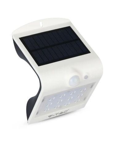 LED 1.5W WHITE Solar PIR Wall Light 4K IP65