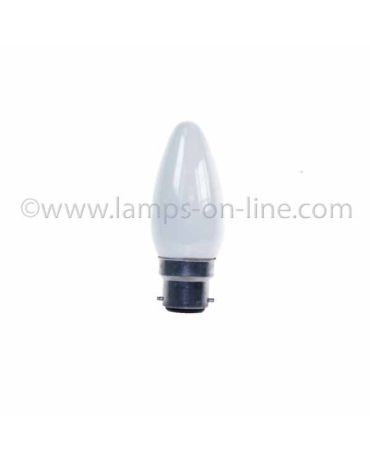 CANDLE 28W B22D FROSTED HALOGEN