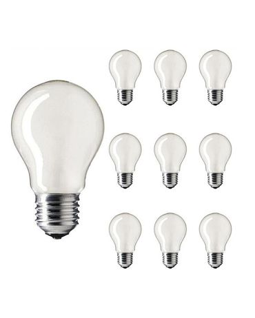 10x GLS Light Bulb 50V 60W E27 Pearl