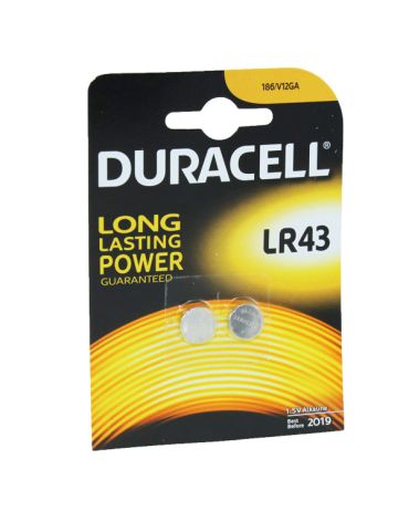 Duracell Battery LR43 186  2 Pack