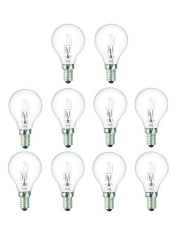 10 x Low Energy Halogen G45 42W E14 Clear