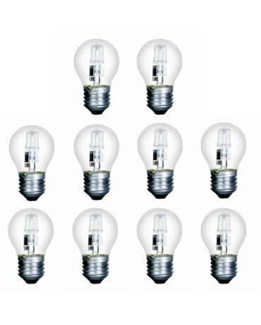 10 x Low Energy Halogen G45 42W E27 Clear