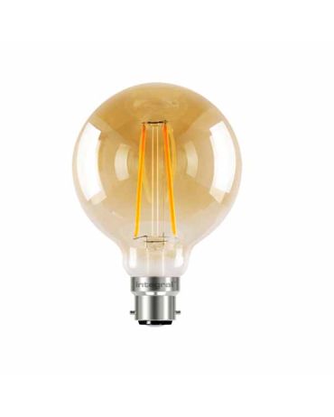 LED Edison Bulb G95 5w B22D Amber Dimmable