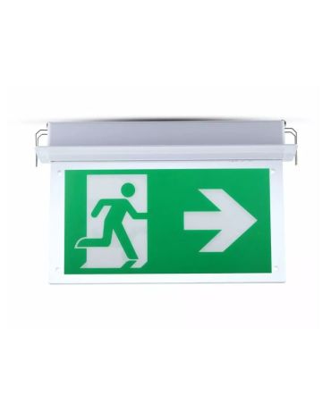 LED RECESSED FIXED EMERGENCY EXIT SIGN 6000K