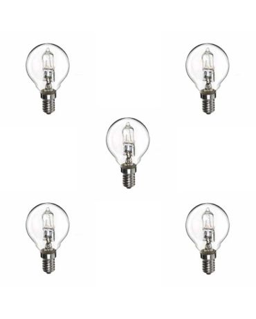 5x Low Energy Halogen Golf Ball 28W E14